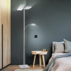 LED Uplighter Touch Dimmer Lampada Da Terra Proiettore Lampada Da Terra Lampada Da Terra Lampada Da Terra, Spot Mobile Può Essere Acceso Separatamente, Braccio Flessibile (lampada Da Lettura)