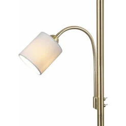 Lampada Da Terra Lampada Da Terra Washer Da Soffitto Lampada Da Soggiorno Lampada Da Lettura Con Spot Flessibile, Commutabile Separatamente, Tessuto Metallico, Ottone Bianco, DxH 50x170 Cm -Offerta economica OSRAM || Paulmann || ATMOSPHERA 46925195 4