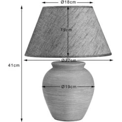 Lampada Da Tavolo Lume Comodino Ceramica Tessuto Grigio Design Moderno Abatjour -Offerta economica OSRAM || Paulmann || ATMOSPHERA 47198428 3