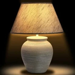 Lampada Da Tavolo Lume Comodino Ceramica Tessuto Grigio Design Moderno Abatjour -Offerta economica OSRAM || Paulmann || ATMOSPHERA 47198428 5