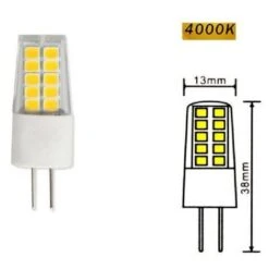 Trade Shop - Lampadina G4 Led Smd 2,5 Watt 12v Luce Fredda 6500k Calda 3000k Naturale 4000k -bianco Naturale -