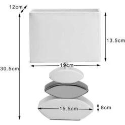 Lampada Da Tavolo Lume Comodino Ceramica Tessuto Bianco Design Moderno Abatjour -Offerta economica OSRAM || Paulmann || ATMOSPHERA 47296431 2