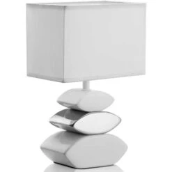 Lampada Da Tavolo Lume Comodino Ceramica Tessuto Bianco Design Moderno Abatjour -Offerta economica OSRAM || Paulmann || ATMOSPHERA 47296431 5