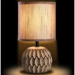Lampada Da Tavolo Lume Comodino Ceramica Tessuto Brown Design Moderno Abatjour -Offerta economica OSRAM || Paulmann || ATMOSPHERA 47296433 2