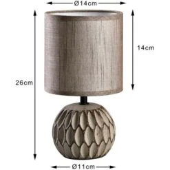 Lampada Da Tavolo Lume Comodino Ceramica Tessuto Brown Design Moderno Abatjour -Offerta economica OSRAM || Paulmann || ATMOSPHERA 47296433 3