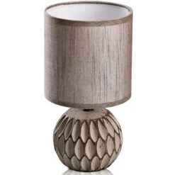 Lampada Da Tavolo Lume Comodino Ceramica Tessuto Brown Design Moderno Abatjour -Offerta economica OSRAM || Paulmann || ATMOSPHERA 47296433 5