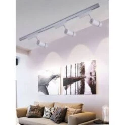 Trade Shop - Faro Proiettore Binario 30w Led Cob Luce 6500k 3000k 4000k F30w-07a Faretto Bianco -bianco Naturale -