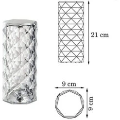Lampada Da Tavolo Touch Diamantata Ricaricabile USB Effetto Cristallo Decorativa -Offerta economica OSRAM || Paulmann || ATMOSPHERA 50151931 5