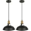 2 PCS Lamparas De Techo Vintage Retro Industrial, Pantalla Hierro Negro Y Cable Regulable, Portalampara E27 -Offerta economica OSRAM || Paulmann || ATMOSPHERA 50912235 1
