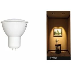 Faretto Led 6W Luce Calda Smd GU5.3 MR16 12V Kodak 70019 EU 2700K