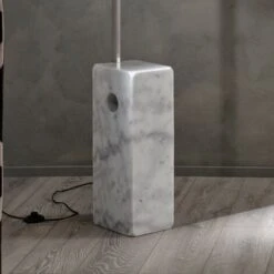 Lampada Da Terra Con Base In Marmo Bianco - Luumos -Offerta economica OSRAM || Paulmann || ATMOSPHERA 51203773 3