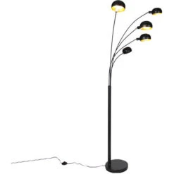 QAZQA + Lampada Da Terra Con Braccio Girevole Sixties Fl - Design - Acciaio - Nero - Oblungo Max. 5 X Watt -Offerta economica OSRAM || Paulmann || ATMOSPHERA 51737600 4