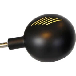 QAZQA + Lampada Da Terra Con Braccio Girevole Sixties Fl - Design - Acciaio - Nero - Oblungo Max. 5 X Watt -Offerta economica OSRAM || Paulmann || ATMOSPHERA 51737600 5