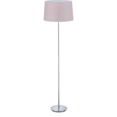 Relaxdays Lampada Da Terra Con Paralume, Stelo Cromato, Attacco E27, Ø 40 Cm, Piantana Da Pavimento, 148,5 Cm, Rosa 3 Relaxdays Lampada Da Terra Con Paralume, Stelo Cromato, Attacco E27, Ø 40 Cm, Piantana Da Pavimento, 148,5 Cm, Rosa