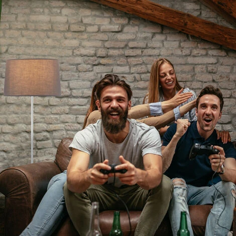 Relaxdays Lampada Da Terra Con Paralume, Stelo Cromato, Attacco E27, Ø 40 Cm, Piantana Da Pavimento, 148,5 Cm, Rosa 7 Relaxdays Lampada Da Terra Con Paralume, Stelo Cromato, Attacco E27, Ø 40 Cm, Piantana Da Pavimento, 148,5 Cm, Rosa - immagine 5