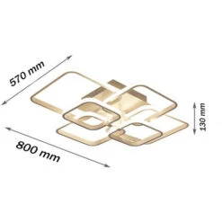 Lampadario Da Soffitto Plafoniera A Led Moderna 70 Watt Con 6 Quadrati 5600 Lm Luce Naturale 4000k -Offerta economica OSRAM || Paulmann || ATMOSPHERA 52104379 4