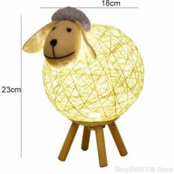 Luci Notturna Pecora, Lampada Da Comodino LED In Rattan, Lampada Notturna Per Bambini, Camera Da Letto, Regalo, 110cm Cavo USB/Interruttore Pressione -Offerta economica OSRAM || Paulmann || ATMOSPHERA 53418251 5