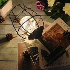 Luce Notturna Retrò Ferro, Lampada Da Tavolo Creativa Calice Di Vino, Lampada Notturna Del Filo Di Rame Per Casa Ristorante Hotel -Offerta economica OSRAM || Paulmann || ATMOSPHERA 53418300 4