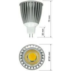 ECD Germany 4 X LED Lampadina LED 9W COB MR16 Spot Faretti LED Da Incasso Bianco Caldo 740 Lumen Lampada Alogena 60W Spot Pannocchia Lampadine Faretto LED Lampadine -Offerta economica OSRAM || Paulmann || ATMOSPHERA 53964103 5