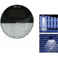 FARETTO 2 LED SOLARE SEGNAPASSO DA PARETE ESTERNO LUCE BIANCO FREDDO TE-B0430