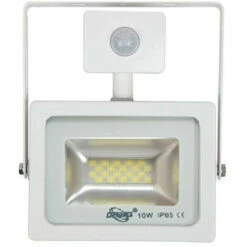 FARO LED SENSORE 10W WATT LUCE BIANCA 6000K SLIM SMD CREPUSCOLARE IP65 GIARDINO