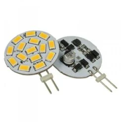 2 Pezzi Lampadine LED G4 Bispina DC AC 12V 24V 3,5W Bianco Neutro 4500K Con 15 SMD 5630 10V-30V