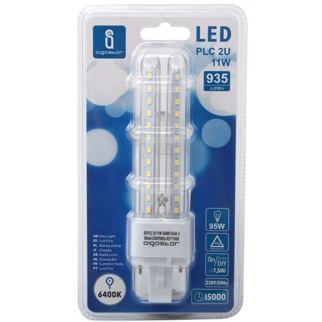 Lampadina Led G24d-3 (2 Pin) PL-C 11W Bianco Freddo 6400K Aigostar 5 Lampadina Led G24d-3 (2 Pin) PL-C 11W Bianco Freddo 6400K Aigostar - immagine 3
