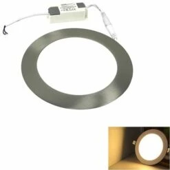 Pannello Led Luce Calda 3000k Faretto Slim Incasso 12 W In Acciaio Silver