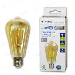 FILAMENTO LED 4W E27 BIANCO CALDO 2200K - Luce CALDA