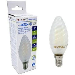 LAMPADINA LED - 4W FILAMENTO E14 OPACO CANDELA SPIRALE BIANCO 6400K - Luce FREDDA