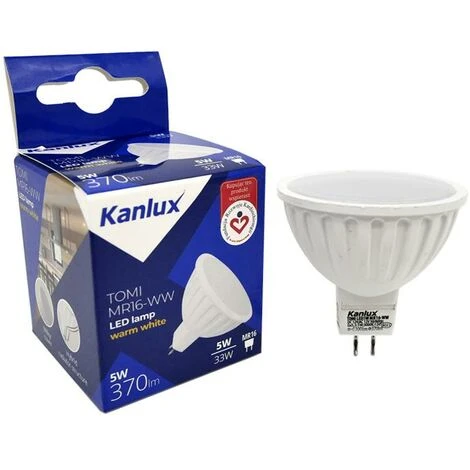 LAMPADINA LED TOMI LED5W MR16-WW - KANLUX - Luce CALDA 3 LAMPADINA LED TOMI LED5W MR16-WW - KANLUX - Luce CALDA
