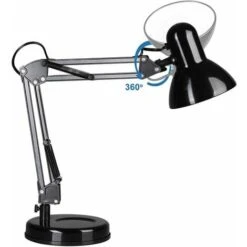Lampada Tavolo Scrivania Inclinabile Girevole In Metallo Nero Luce E27 Moderna -Offerta economica OSRAM || Paulmann || ATMOSPHERA 58698353 3