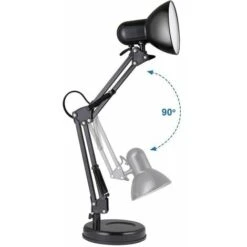 Lampada Tavolo Scrivania Inclinabile Girevole In Metallo Nero Luce E27 Moderna -Offerta economica OSRAM || Paulmann || ATMOSPHERA 58698353 5