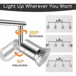 FARETTI DA SOFFITTO ORIENTABILI PLAFONIERA LED CON 4 FARETTI GU10 BASE LAMPADARIO DA SOFFITTO 10 FARETTI DA SOFFITTO ORIENTABILI PLAFONIERA LED CON 4 FARETTI GU10 BASE LAMPADARIO DA SOFFITTO -Offerta economica OSRAM || Paulmann || ATMOSPHERA 59109165 4