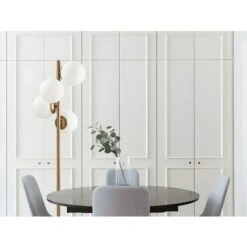 Lampada Da Terra E Vetro 4 Sfere H. 130 Cm In Metallo Dorato E Bianco - FAZE -Offerta economica OSRAM || Paulmann || ATMOSPHERA 59285424 4