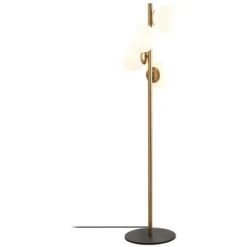 Lampada Da Terra E Vetro 4 Sfere H. 130 Cm In Metallo Dorato E Bianco - FAZE -Offerta economica OSRAM || Paulmann || ATMOSPHERA 59285424 5