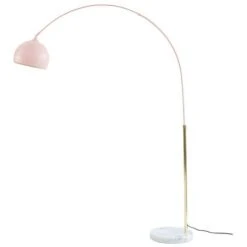 Grande Lampada Da Terra Ad Arco H. 180 Cm Metallo E Marmo Rosa Opaco E Dorato Stile: Art Déco - OMBRAGE -Offerta economica OSRAM || Paulmann || ATMOSPHERA 59286208 5
