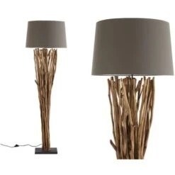 Lampada Da Terra RANUA In Legno - H 175 Cm - Naturale