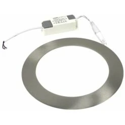 Pannello Led 18 W Luce Bianca 6500k Faretto Slim Incasso In Acciaio Silver