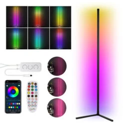 Randaco Lampada Da Terra LED 7W LED Colorata Lampada Da Terra Ad Angolo Dimmerabile RGB A Colonna Luminosa Colorata