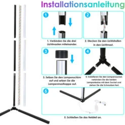 Randaco Lampada Da Terra LED 7W LED Colorata Lampada Da Terra Ad Angolo Dimmerabile RGB A Colonna Luminosa Colorata -Offerta economica OSRAM || Paulmann || ATMOSPHERA 63861430 4