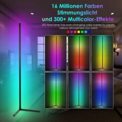 Randaco Lampada Da Terra LED 7W LED Colorata Lampada Da Terra Ad Angolo Dimmerabile RGB A Colonna Luminosa Colorata -Offerta economica OSRAM || Paulmann || ATMOSPHERA 63861430 5