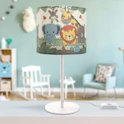 Paco Home Lampada Da Bambini Lampada Da Tavolo Camera Dei Bambini, Animali Giungla E14  Bianco,  Verde (Ø18 Cm) -Offerta economica OSRAM || Paulmann || ATMOSPHERA 64007003 2