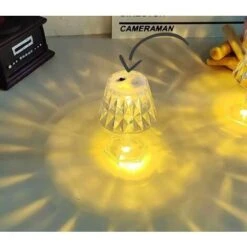 Mini Lampada Led Tavolo Senza Fili Effetto Cristallo Luce Calda Diamantata -Offerta economica OSRAM || Paulmann || ATMOSPHERA 64515950 3