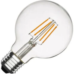 Lampadina LED E27 Regolabile Filamento Globo G80 6W