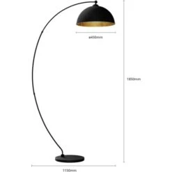 Lindby Lampada Da Terra Arcuata Jonera Nero E Oro -Offerta economica OSRAM || Paulmann || ATMOSPHERA 6591397 5