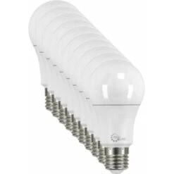 10x Lampadina LED A60 E27 10w Fascio Luminoso 220° - Luce Fredda 6000k-Asia Led