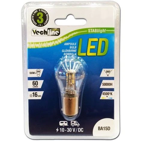 Lampadina LED BA15D 12V 24V Camper Camion 4500K 3 Lampadina LED BA15D 12V 24V Camper Camion 4500K