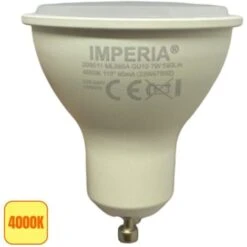 Lampadina LED Spot GU10 7w 110° 580Lm - Luce Naturale 4000k - Imperia