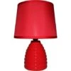 King Home LAMPADA DA TAVOLO ROSSA In Ceramica Base Tonda 15x26,5h Cm -Offerta economica OSRAM || Paulmann || ATMOSPHERA 67359342 1
